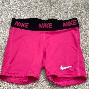Pink Nike Pro Shorts